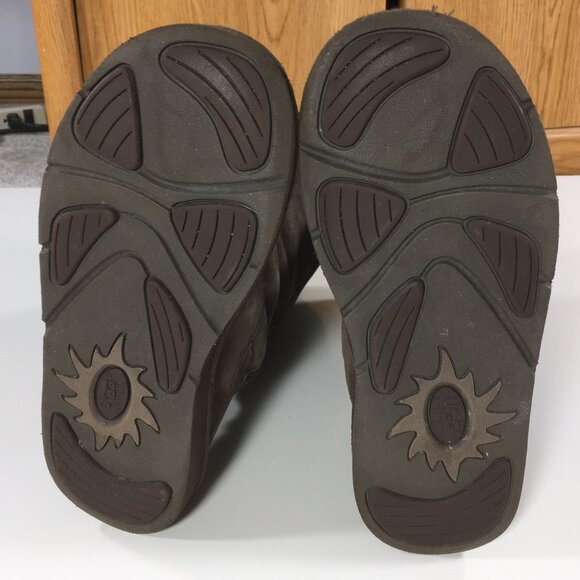 UGG Retro Cargo Winter Snow Boots Womens Size 8 Brown Sheepskin Side Zip 1895 - Picture 7 of 10